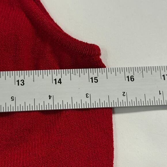 St. John S Womens Red Santana Knit Boxy Tank Power Red Country Club Old Money - Picture 5 of 7